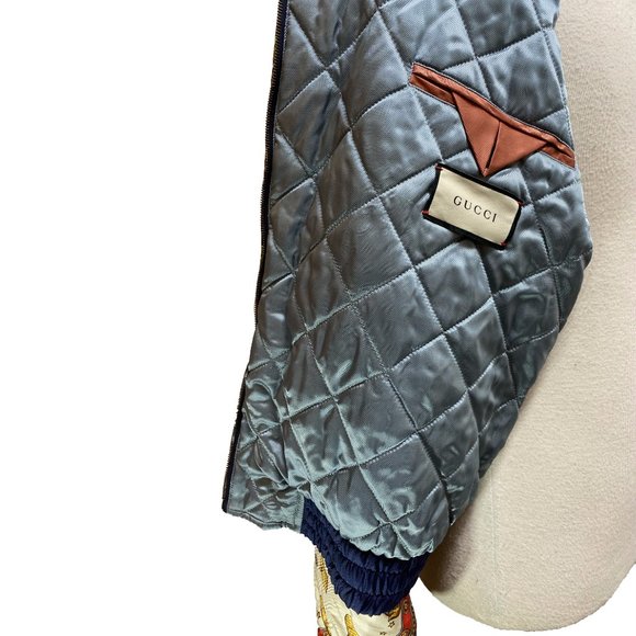 (NWT) 100% Authentic Gucci Men's Multicolor Bomber Jacket Size 54 - Picture 10 of 16